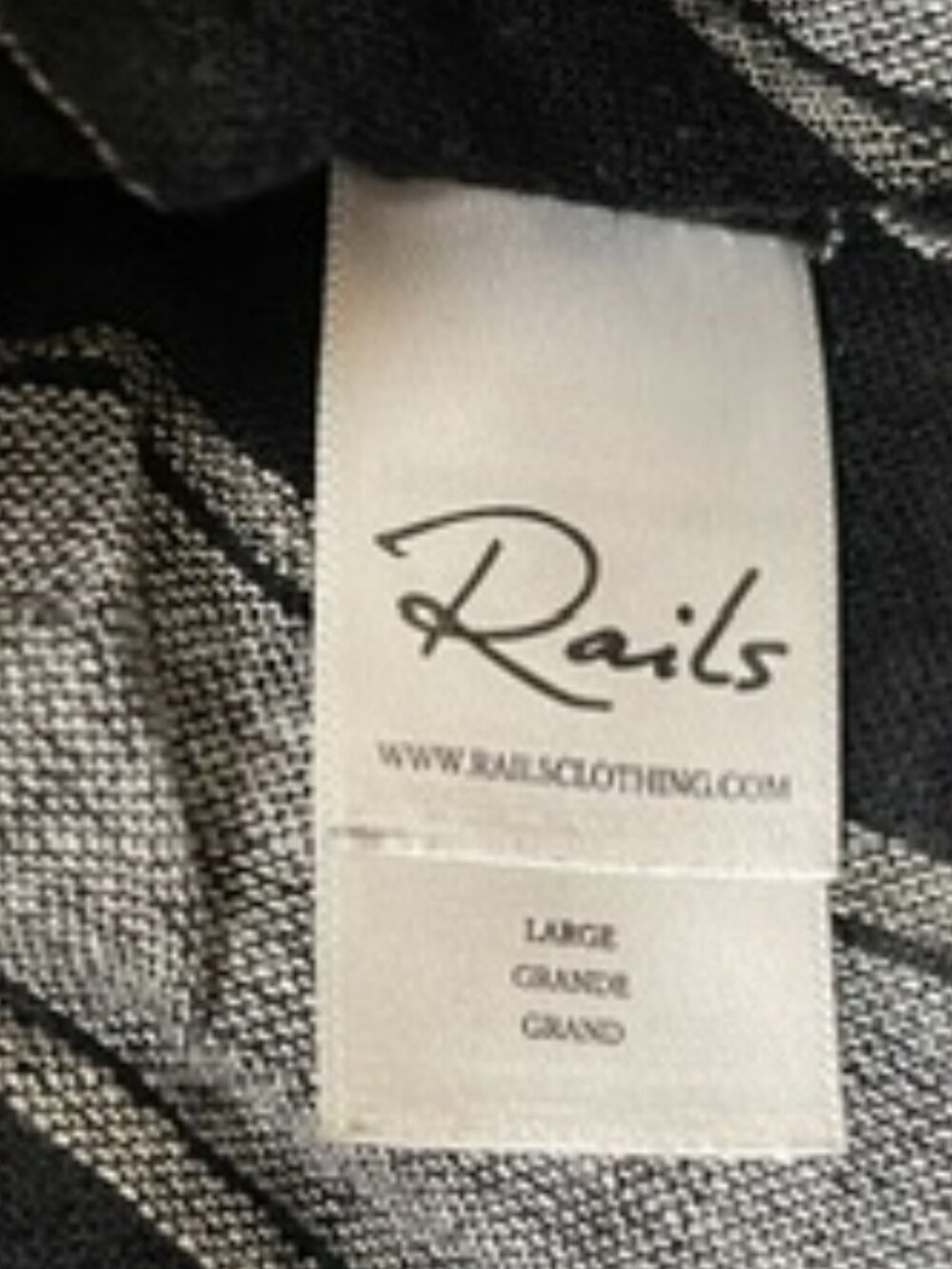 Rails Large Linen Thea Button Down Short Sleeve V Neck Striped Front Tie Top - Picture 5 of 7